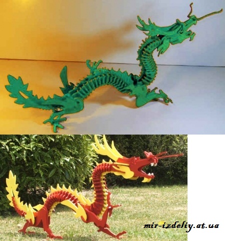 Китайский дракон из фанеры