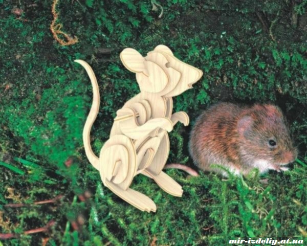 Мышка из фанеры