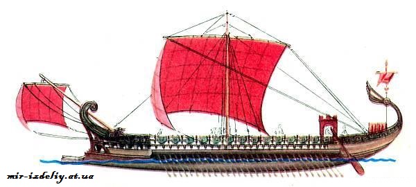Финикийский боевой корабль 10-8 век до Н.Э из фанеры