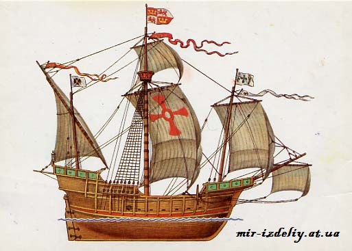 Корабль Санта Мария из фанеры