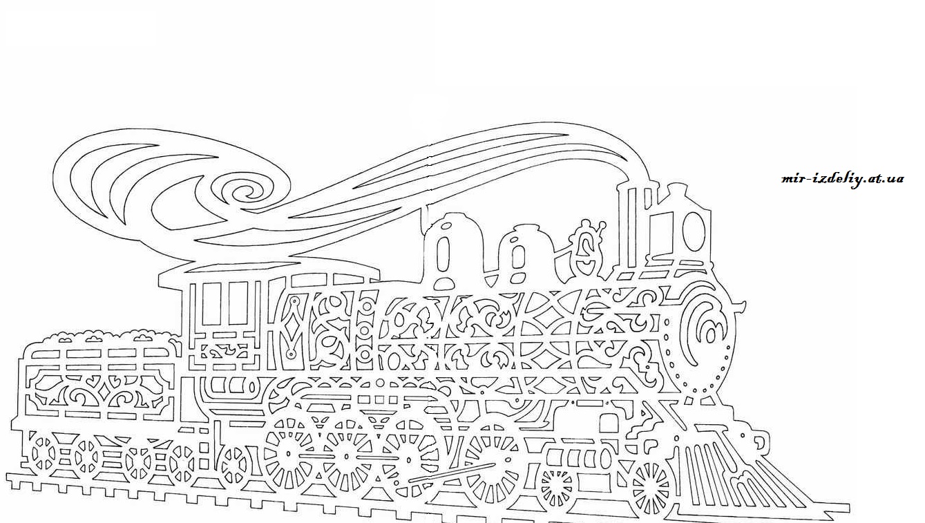 Эмблема поезда из фанеры