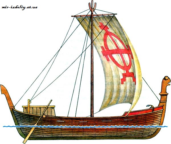 Новгородское судно 12 век из фанеры