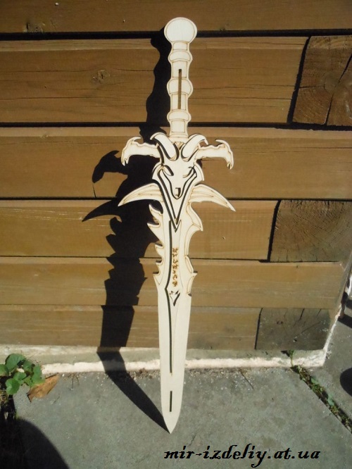Меч World of warcraft frostmourne sword из фанеры