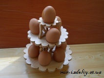 Подставка для пасхальных яиц из фанеры