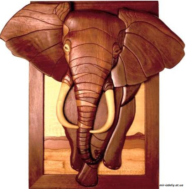 Интарсия Слон
