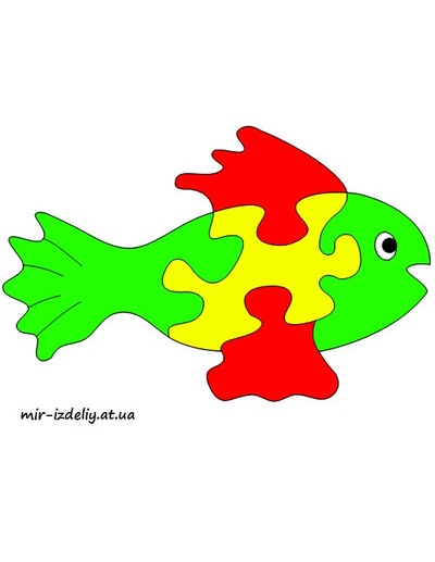 Пазл рыбка из фанеры