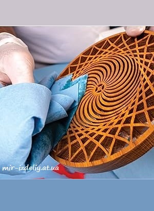 Подставка под горячее Спираль из фанеры или дерева